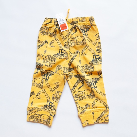 Baby Gap Construction Truck Drawstring Sweat Pants NWT 6-12 Months - Picture 4 of 4